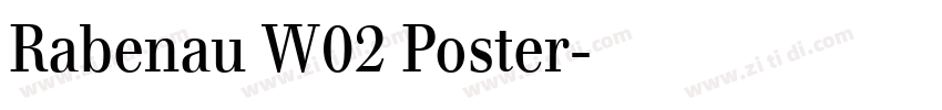 Rabenau W02 Poster字体转换